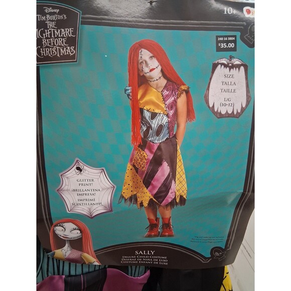 NEW! Nightmare Before Christmas Sally Deluxe Child Costume, Size Large - Picture 1 of 9